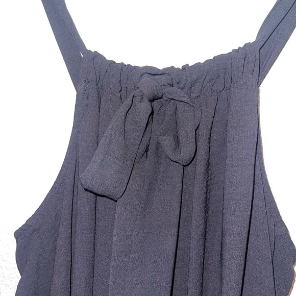 NINE West Black Mod Mini Swing Dress Adjustable Halter Neckline Size Large - Picture 10 of 10